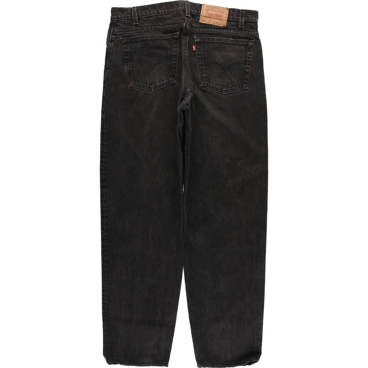 古着 90年代 リーバイス Levi s 550-0260 ブラックデニム テーパードデニムパンツ メンズw35相当 ヴィンテージ|evb031805