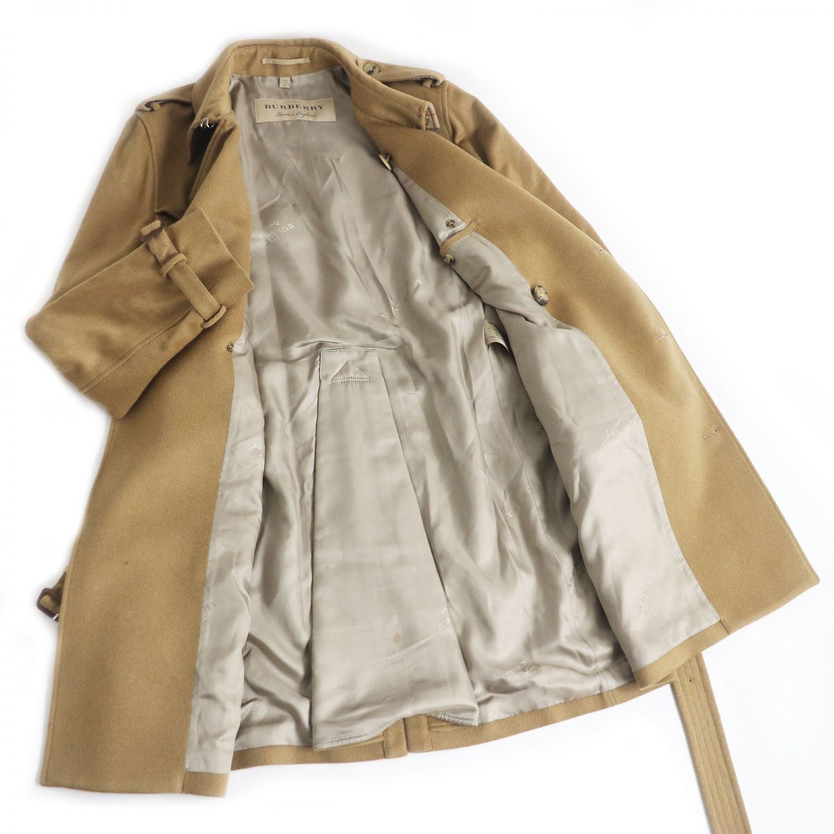 極美品】バーバリーロンドン チェスターコート ラクダ毛 総ロゴ