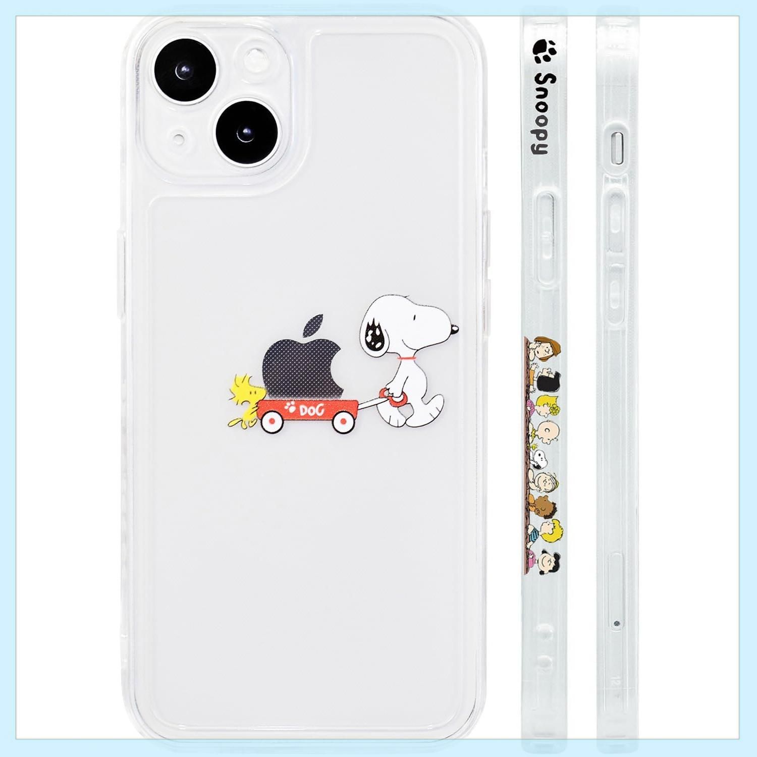 CUKOU 対応 iPhone12 用 ケース スヌーピー スマホケース カバー 側面設計 全機種対応 携帯カバー レンズ保護 指紋防止 クリア iPhone 用 アイフォン 12