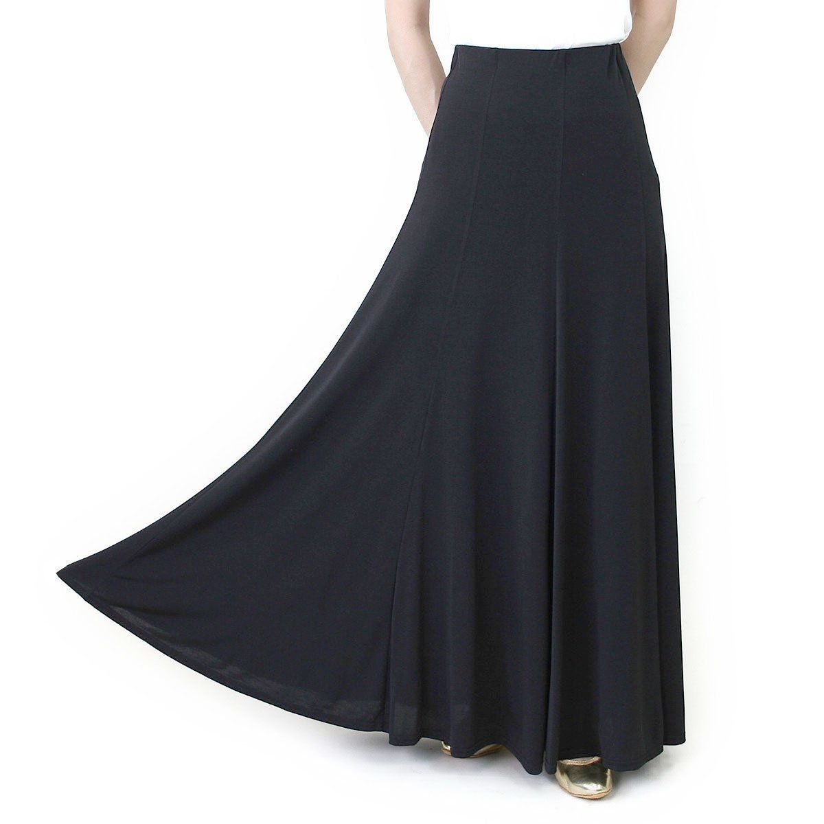 Size 2L-90cm_Color ブラック ブーレ Bourree ロングスカート黒 コーラス合唱 衣装 フ ースカート 選べるスカート丈4サイズ 2L-90cm
