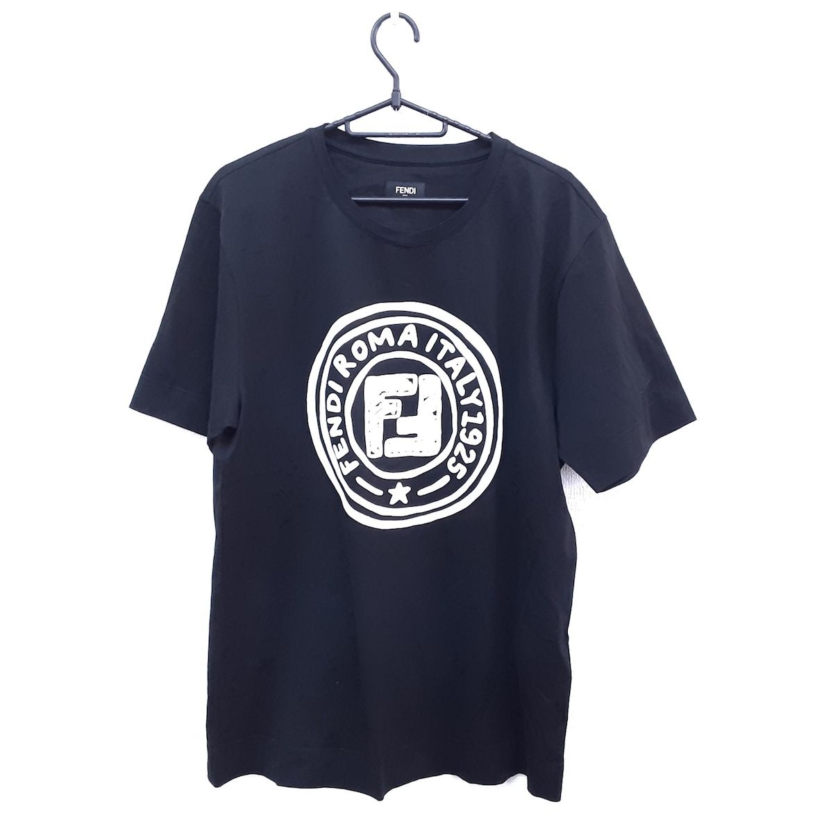 FENDI(フェンディ) 半袖Tシャツ サイズXS メンズ美品 - FY0936 ACNI 黒×白