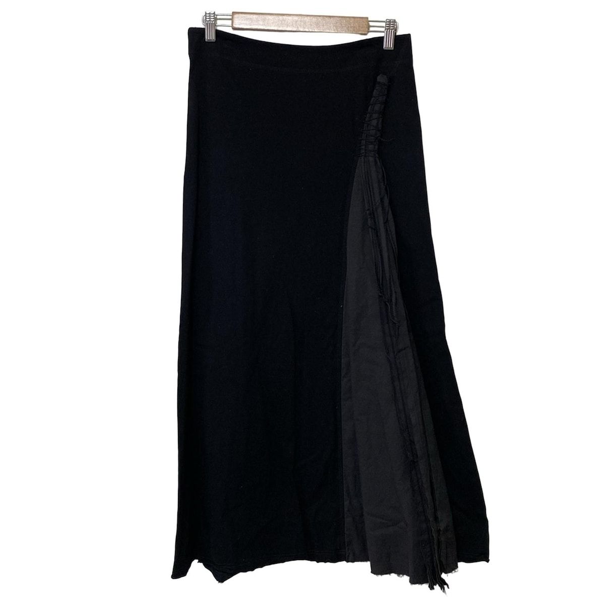 ISSEYMIYAKE イッセイミヤケ ロングスカート サイズ2 M レディース - 黒×ダークグレー