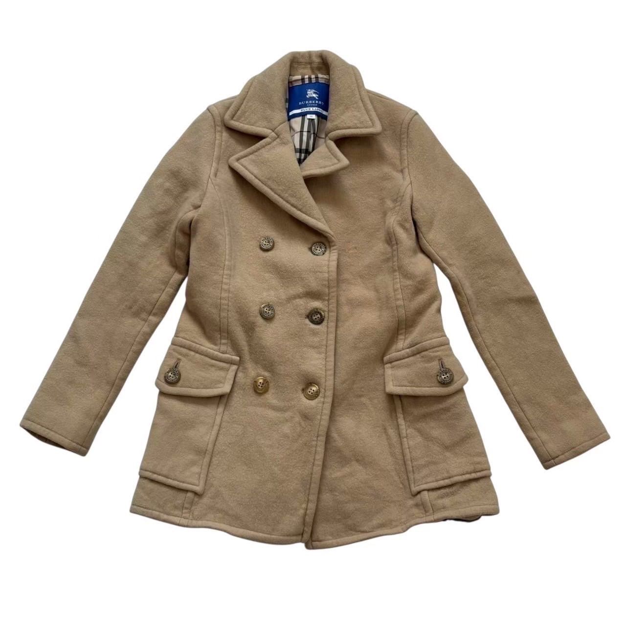 BURBERRY バーバリー ピーコート ベージュ ムートン ダブルブレスト 襟