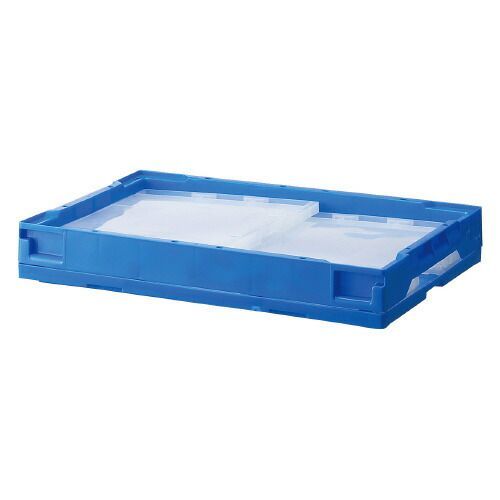 パ 折りたたみコンテナ フタなし 40L ブルー 10個4175-7550 カウネット