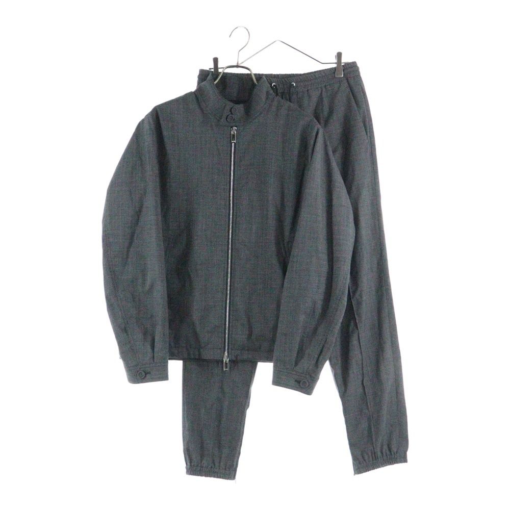 DIOR ディオール 21SS セットアップ CD ICON ロゴプレート ウール ジップアップ ブルゾン 1タック イージー スラックスパンツ トラウザーズ グレー 113C440A4994