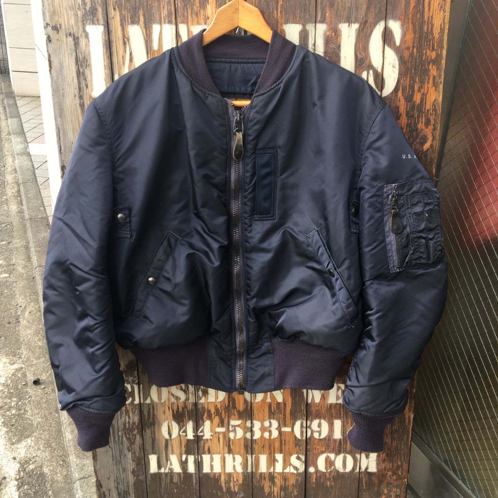 90's USA製【Alpha Industries】米空軍 B-15C MOD ビンテージ アルファ モディファイド エアフォースブルー ミリタリー  フライトジャケット MA-1◇Size：US-38 - メルカリ