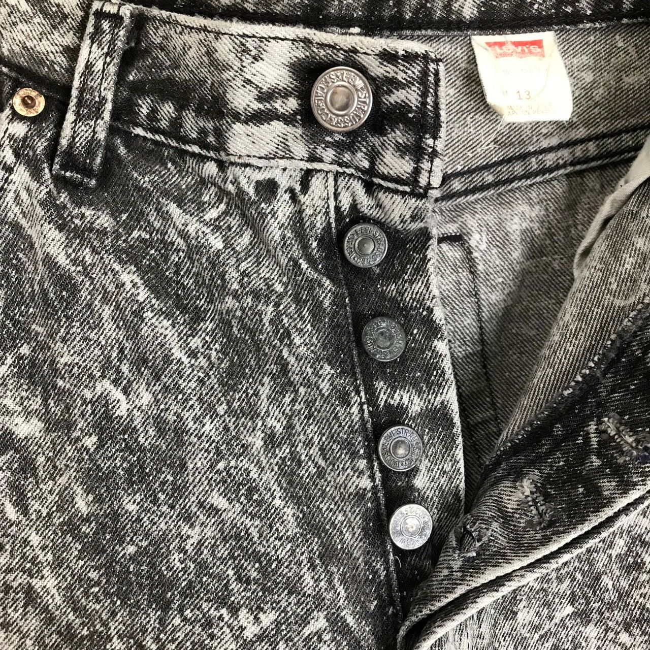 90s USA製 levi’s 501 ブラック ケミカルウォッシュ ジーンズ Levi's - Levi's 501 90s USA製 デニム ブラック ケミカル