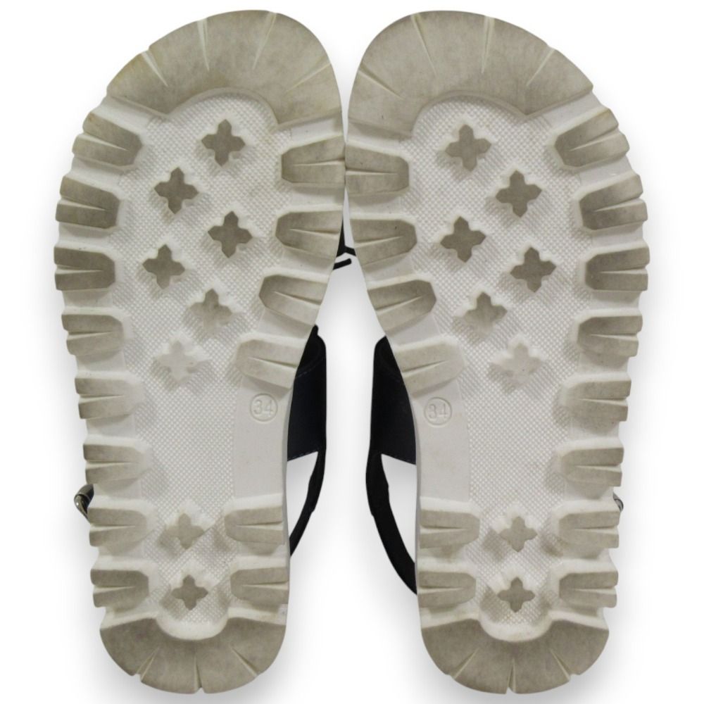 美品 MARNI マルニ レザー フリンジ リボン アンクルストラップ