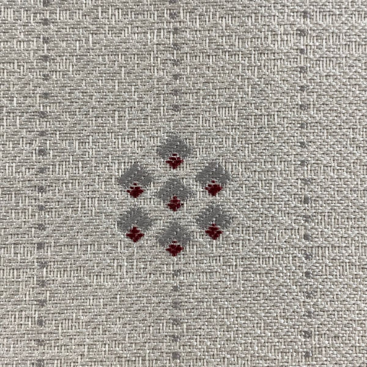 名古屋帯 秀品 縞 幾何学 ベージュ 正絹