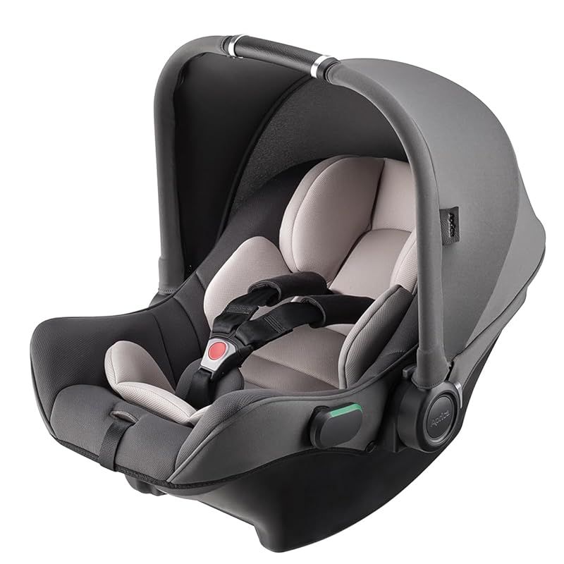 Aprica アップリカ チャイルドシート シートベルト固定 エアキャリー AB 新生児~15か月頃まで R129適合 1台5役のトラベルシステム インファントカーシート グレー 2025年モデル 1