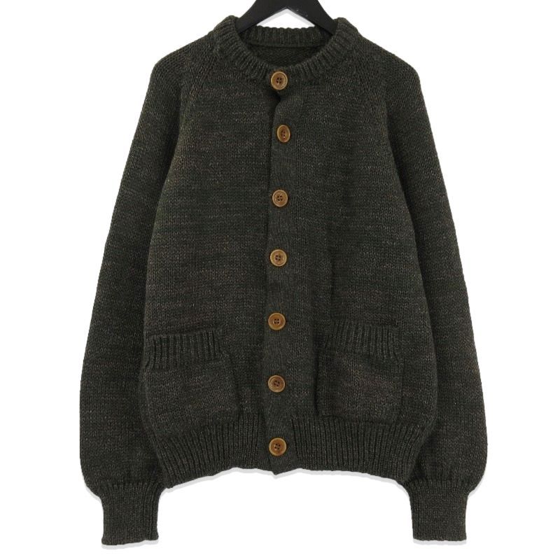 WHEELERS フリーホイーラーズ カーディガン 2236001 HIGHLANDER KNITTING WOOL CARDIGAN GREAT LAKES オリーブ 4471012280