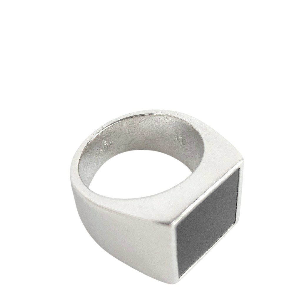 □新同□磨き済□ グッチ リング 指輪 シルバー ブラック SV 925  