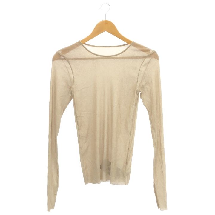 着用2回】Plage／Flocky Mesh ロンT・ベージュ Flocky Mesh ロンT