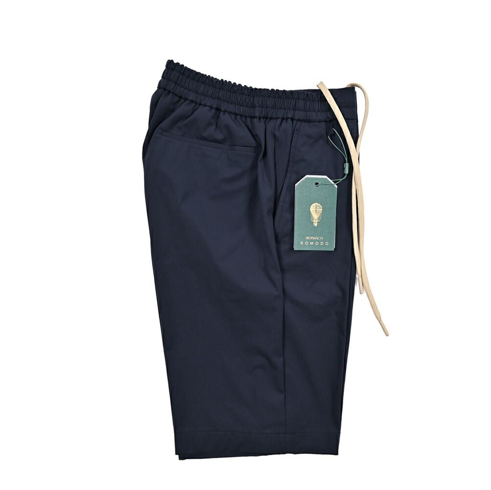 BERWICH ベルウィッチ SPIAGGIA SHORT ジャージーショーツ ノータック ストレッチ イージーハーフパンツ 春夏 ナイロン ネイビー イタリア製 424212