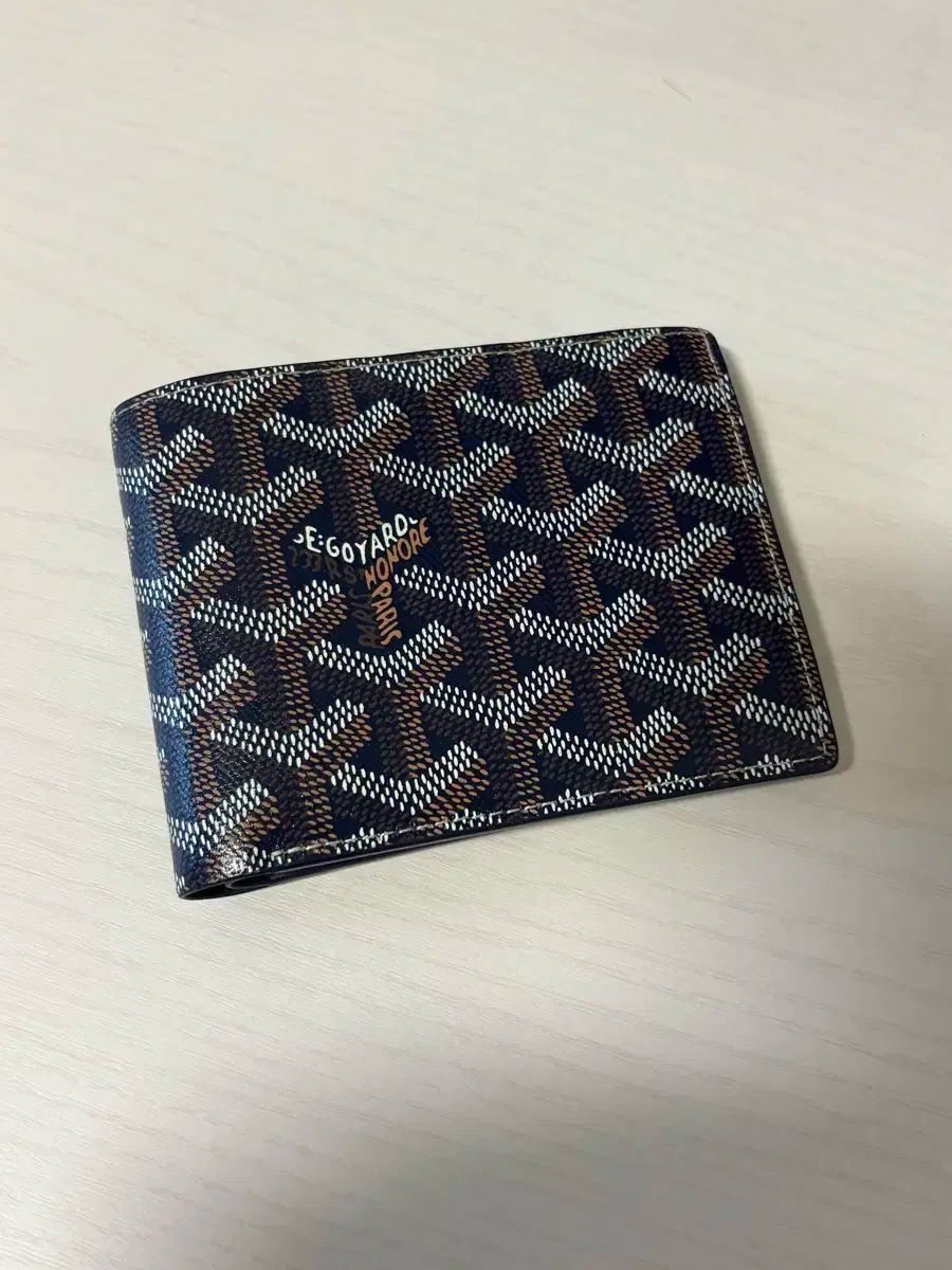 Goyard wallet navy ゴヤール　折りたたみ財布　ネイビー ゴヤール 折り財布 GOYARD GOYARD 2つ折りウォレット ネイビー レザー