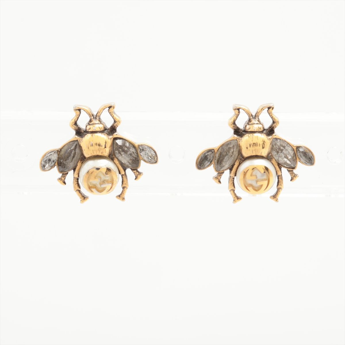 GUCCI グッチ インターロッキングG ビー ピアス （両耳用） GP 