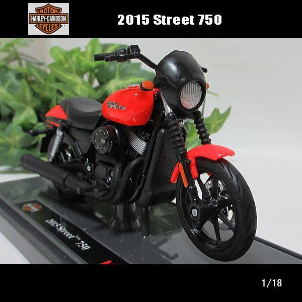 1/18ハーレーダビッドソン/2015 Street 750(オレンジ)/MAISTO/マイスト/バイク