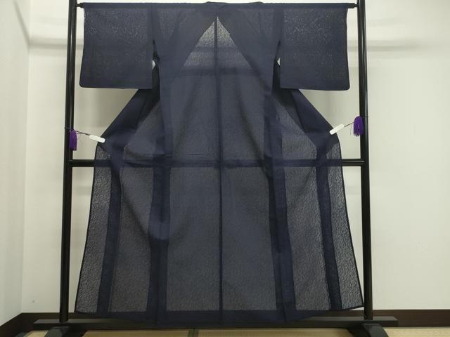 平和屋着物＊夏物 色無地 絽 流水紋紗 紅鳶色 正絹 逸品 AABA2856jd