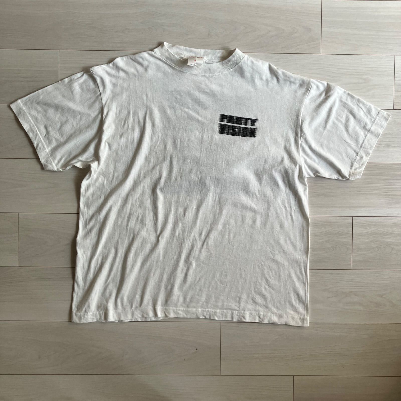 モーション文字 tシャツ 山田蓮 山田レン ボカシ字 PARTY VISION ホワイト XLサイズ cotton republic 山田蓮 モーション