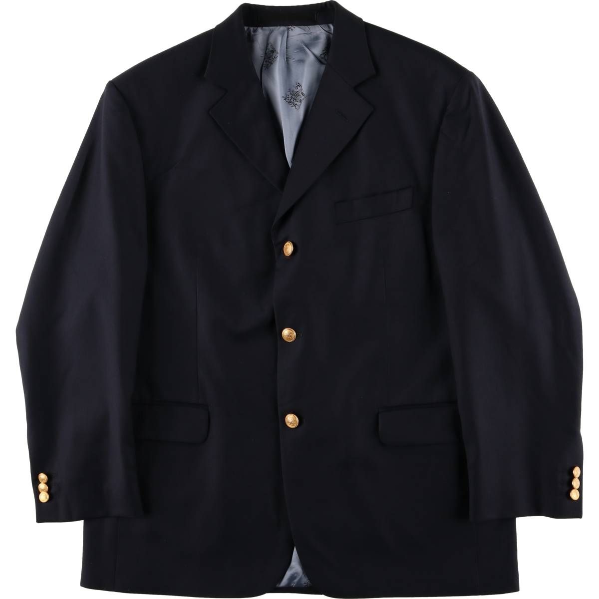 古着 マークスアンドスペンサー MARKS-SPENCER 紺ブレザー テーラードジャケット メンズL相当|eaa584427