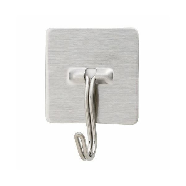 ステンレスフック ハング 耐荷重2kg 粘着テープ式 吊り下げ可 タイル ガラス 冷蔵庫 机対応 120個セット