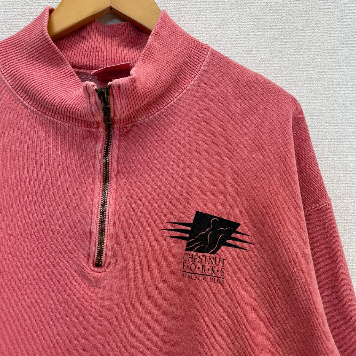 “SANSEGAL サンシーガル　90s USA製　ハーフジップスウェット” ハーフジップループバックスウェットシャツ （Grey Melange