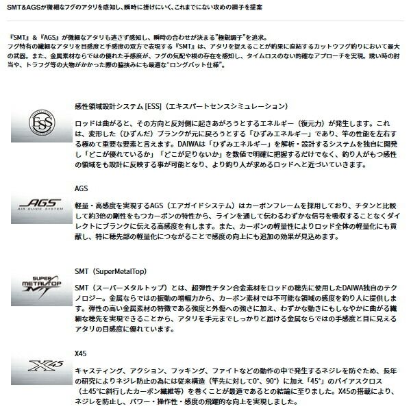 ≪'24年6月新商品！≫ ダイワ 極鋭カットウフグ S/H-178 〔仕舞寸法