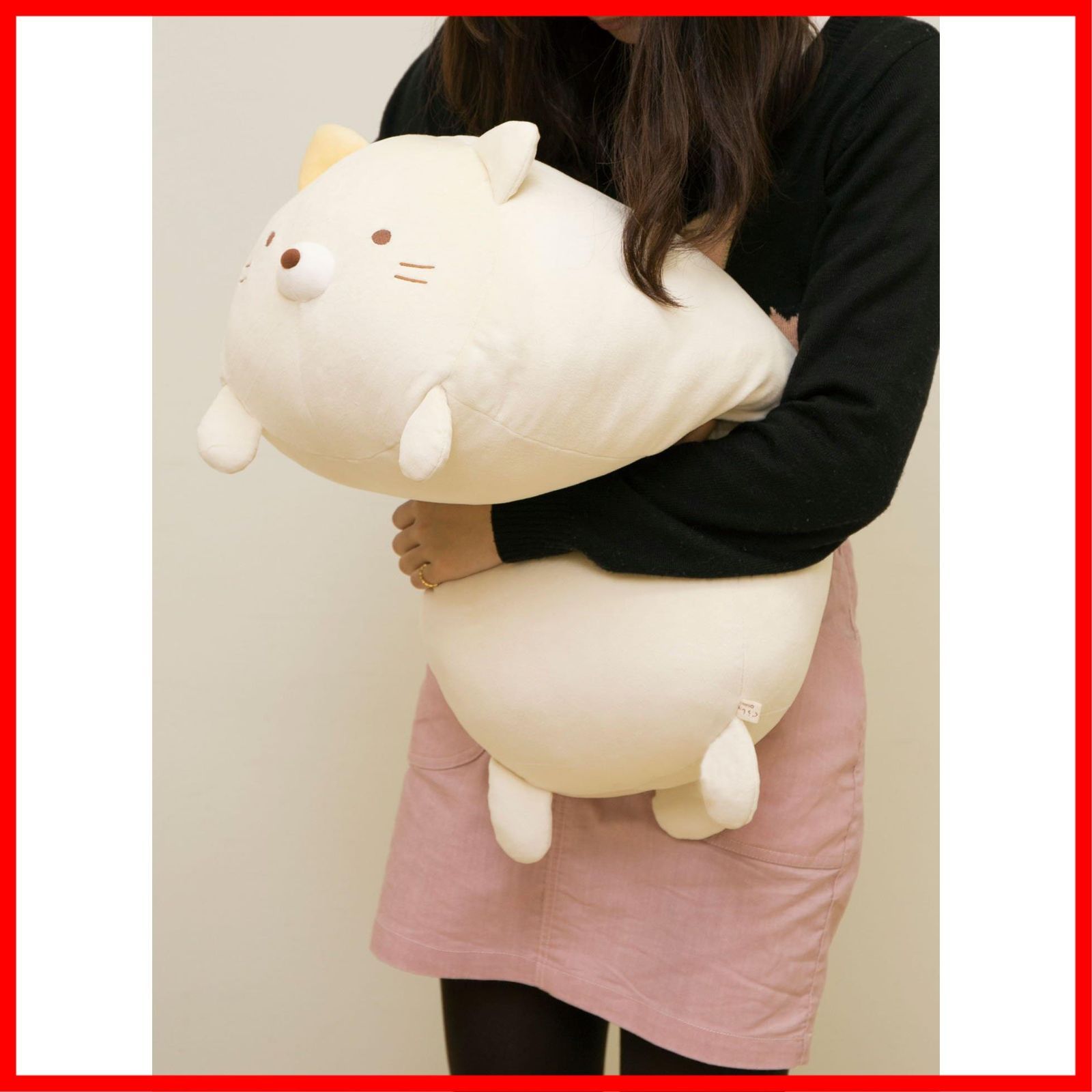 スーパーもーちもち大福クッション 特大 ねこ