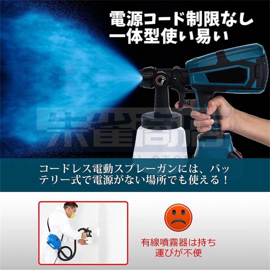 18Vバッテリー併用 コードレススプレーガン