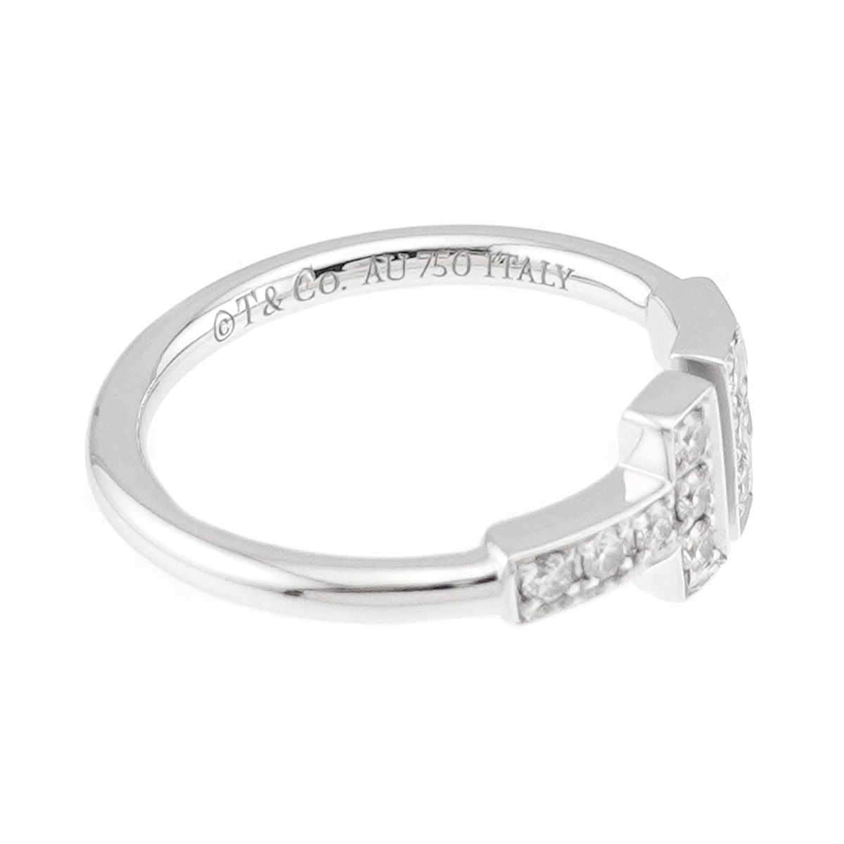 ティファニー TIFFANY&Co. Tワイヤー 6号 リング ダイヤ K18 WG