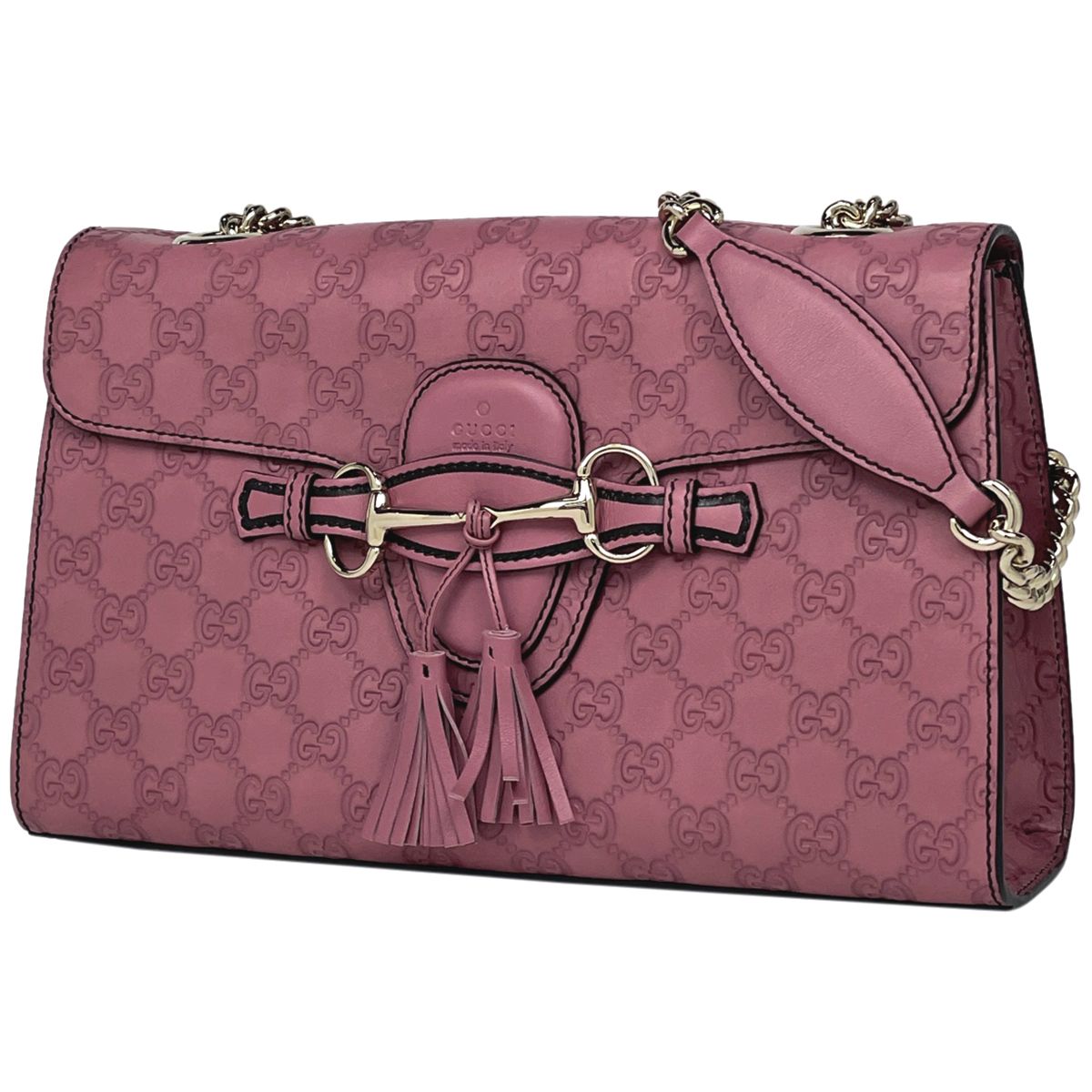 グッチ GUCCI エミリー チェーン ショルダーバッグ グッチシマ ホース 