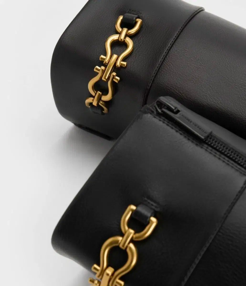 CHARLES&KEITH / ロングブーツ/38/BLK/レザー/SL1-90280052 CHARLES&KEITH◇ロングブーツ/38/BLK/レザー/SL1-90280052