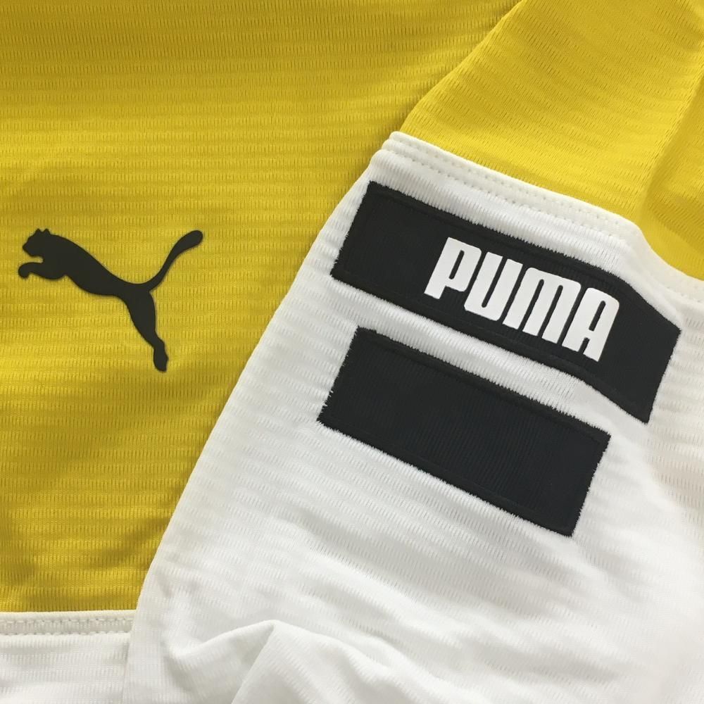 PUMA - 【新品】プーマ 長袖タートルネックシャツ イエロー×白 DRYCELL ストレッチ 裏面凹凸起毛 メンズ M ゴルフウェア PUMA 新品】プーマ 長袖タートルネックシャツ イエロー×白 DRYCELL