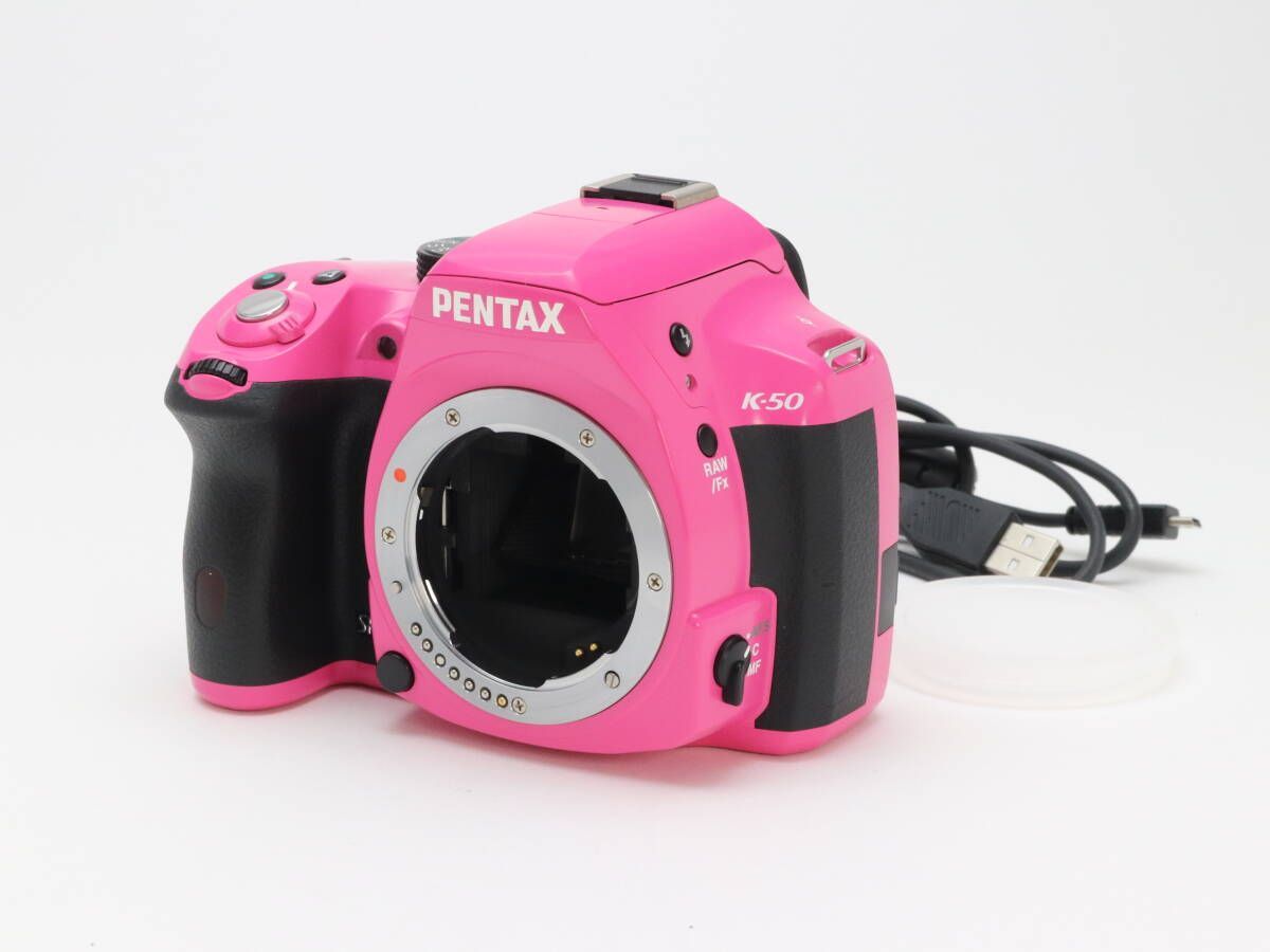 B (並品) PENTAX ペンタックス K-50 ボディ ピンク シャッター