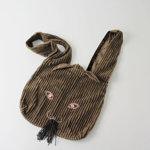 ミナペルホネン　うさバッグ　ブラウン　コーデュロイ mina perhonen ミナペルホネン コーデュロイ usa bag/ブラウン トート