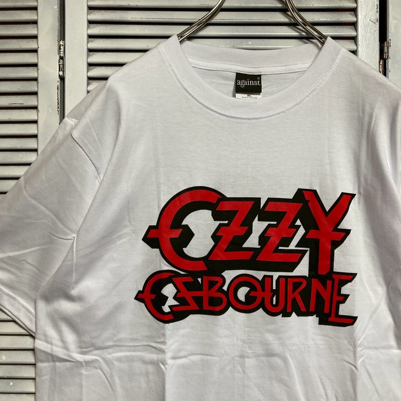 オジーオズボーン OZZY OSBOURNE シンプル ロゴ T 白 バンド