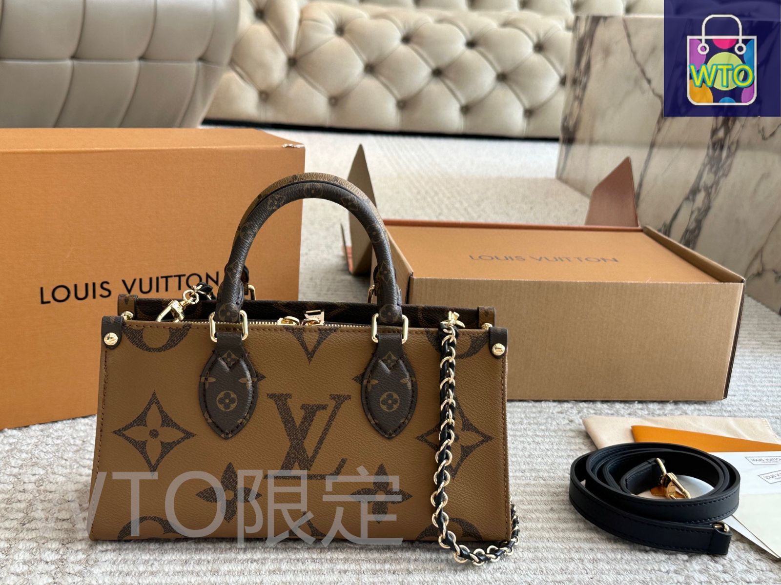 Louis Vuitton すぐ届く ドッグ・オンストラップ 送料込み 今日特価】Louis Vuitton ルイ・ヴィトン オンザゴーシリーズ