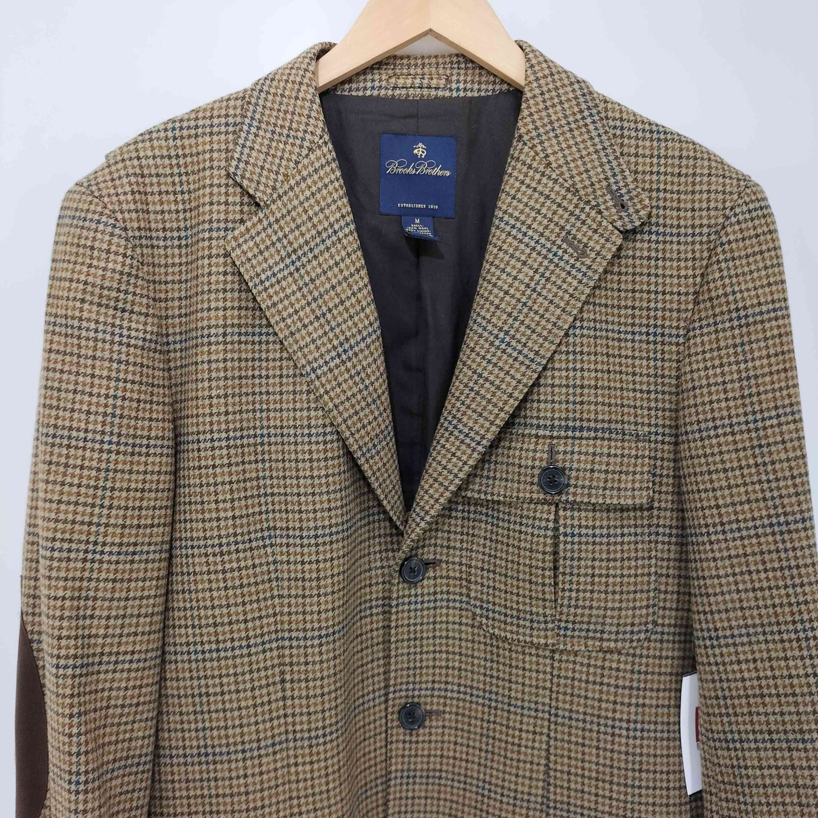ブルックスブラザーズ BROOKS BROTHERS エルボーパッチ 千鳥格子柄 3B 