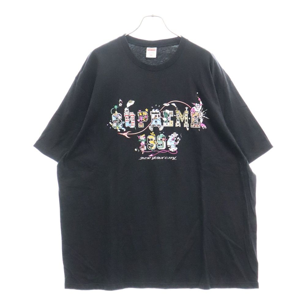 SUPREME (シュプリーム) 24SS Varsity Tee バーシティ フロントプリント半袖Tシャツ ブラック - メルカリ