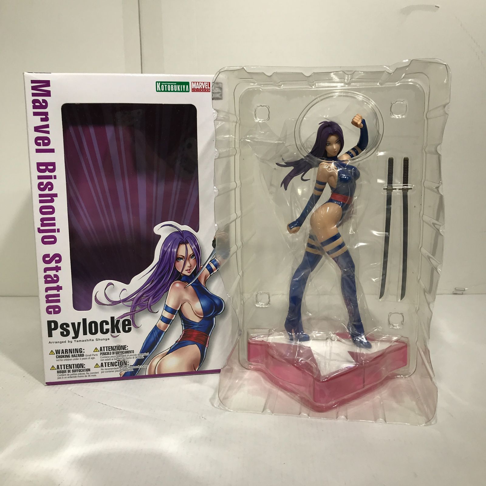 【併売/城東29-029】 KOTOBUKIYA Marvel Bishoujo Statue マーベル 美少女 Psylocke サイロック 開封済