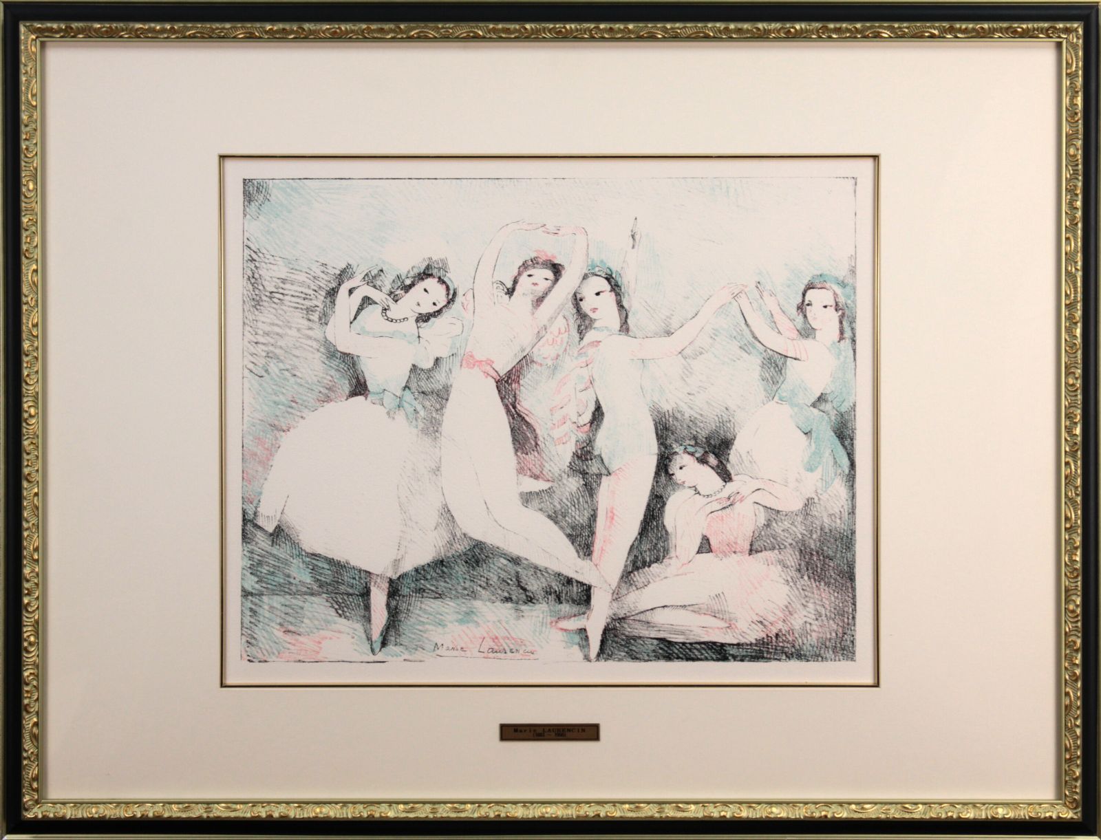 マリー・ローランサン　リトグラフ　踊りの祝典 マリー・ローランサン『踊りの祝典』リトグラフ【真作保証】 絵画