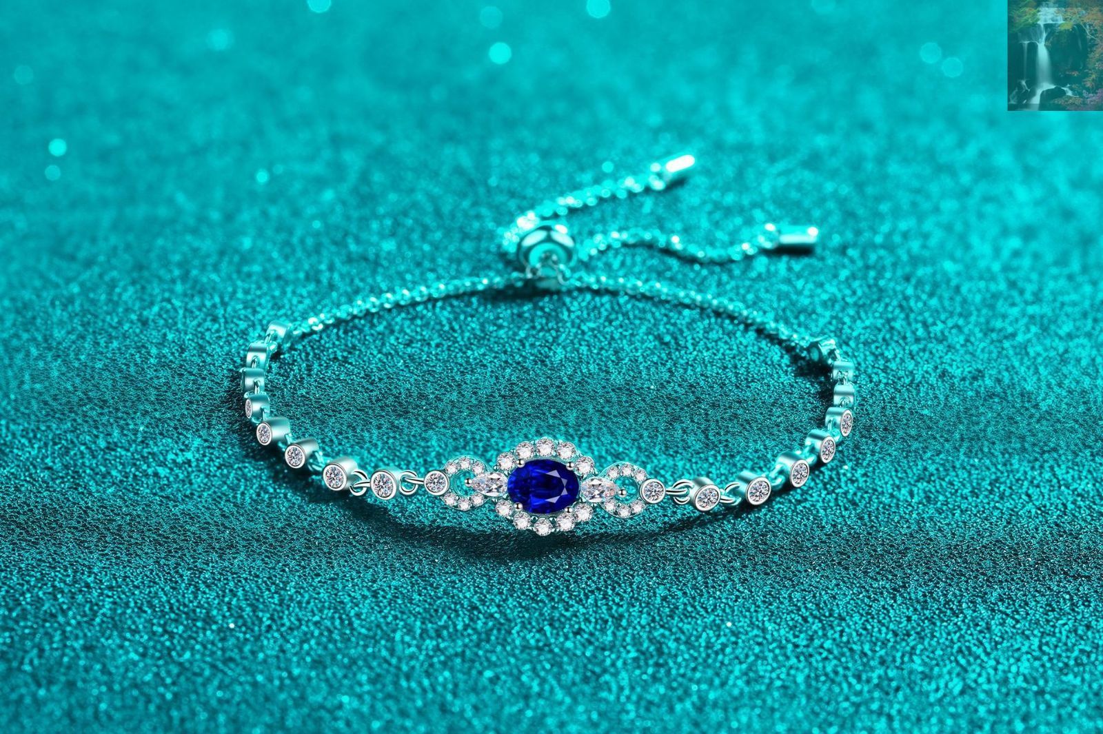 ブレスレット モアッサナイト 0.5ct シルバー925 レディー 普段