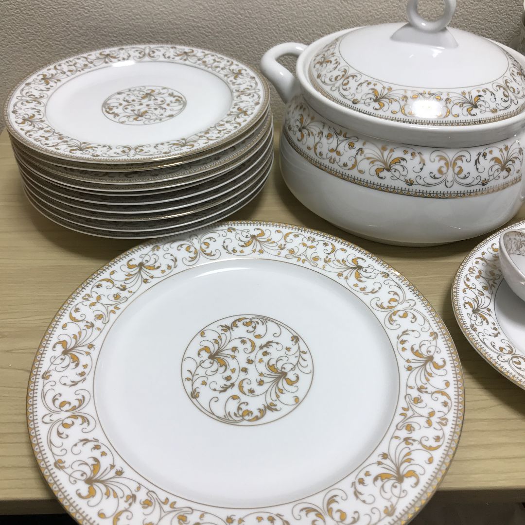ディナープレート 60頭景徳鎮セラミック中華料理皿セットスープボウル 