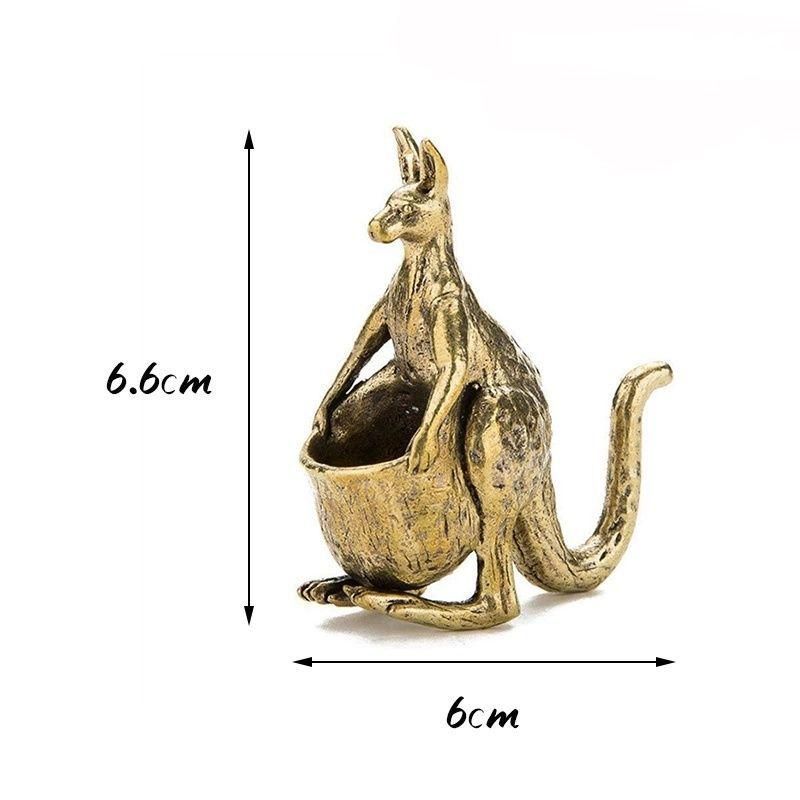 銅 細工 カンガルー 茶台茶寵 茶道具 装飾品 工芸品 置物 - メルカリ