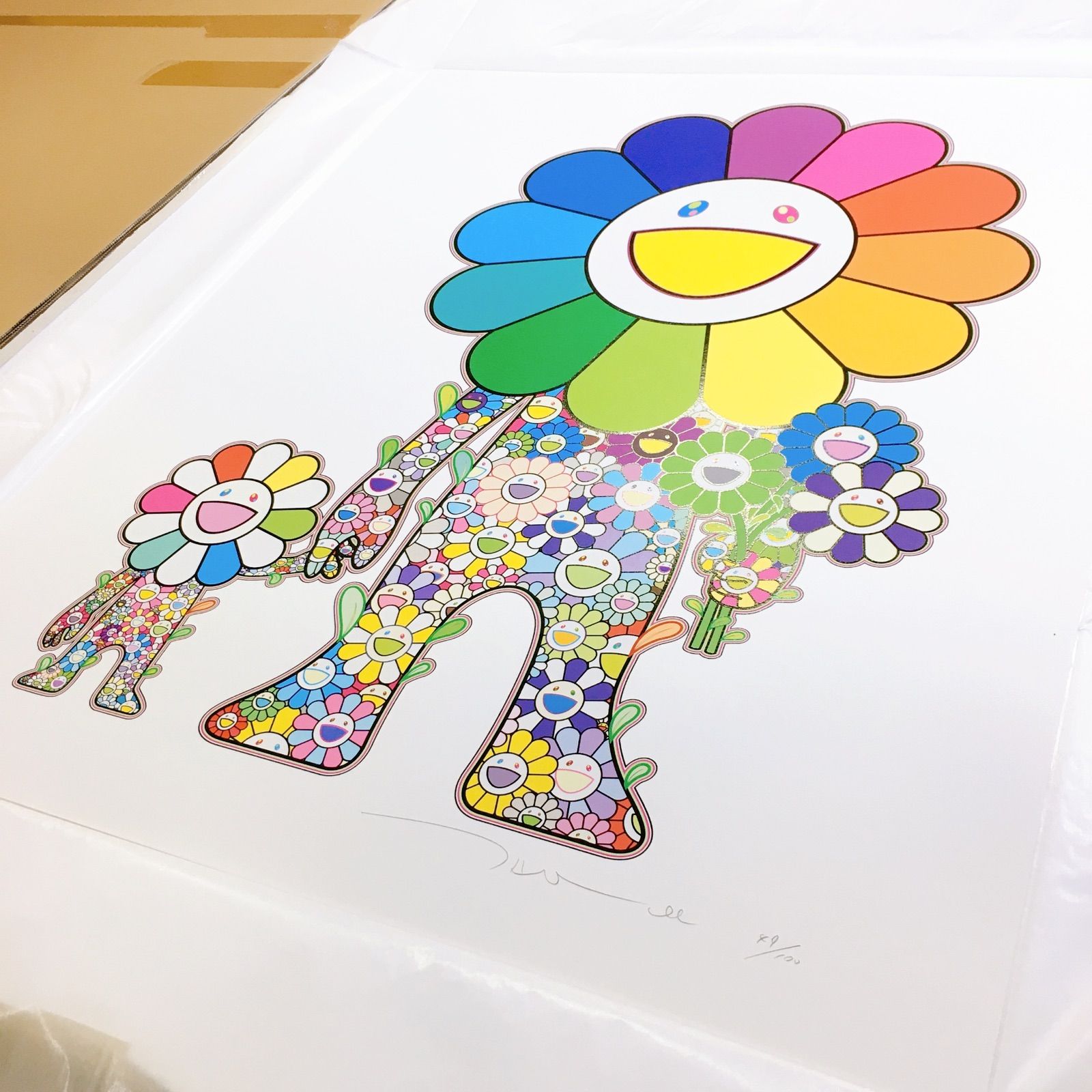 美品】村上隆☆限定100枚☆『お花の親子』☆版画☆Takashi Murakami 