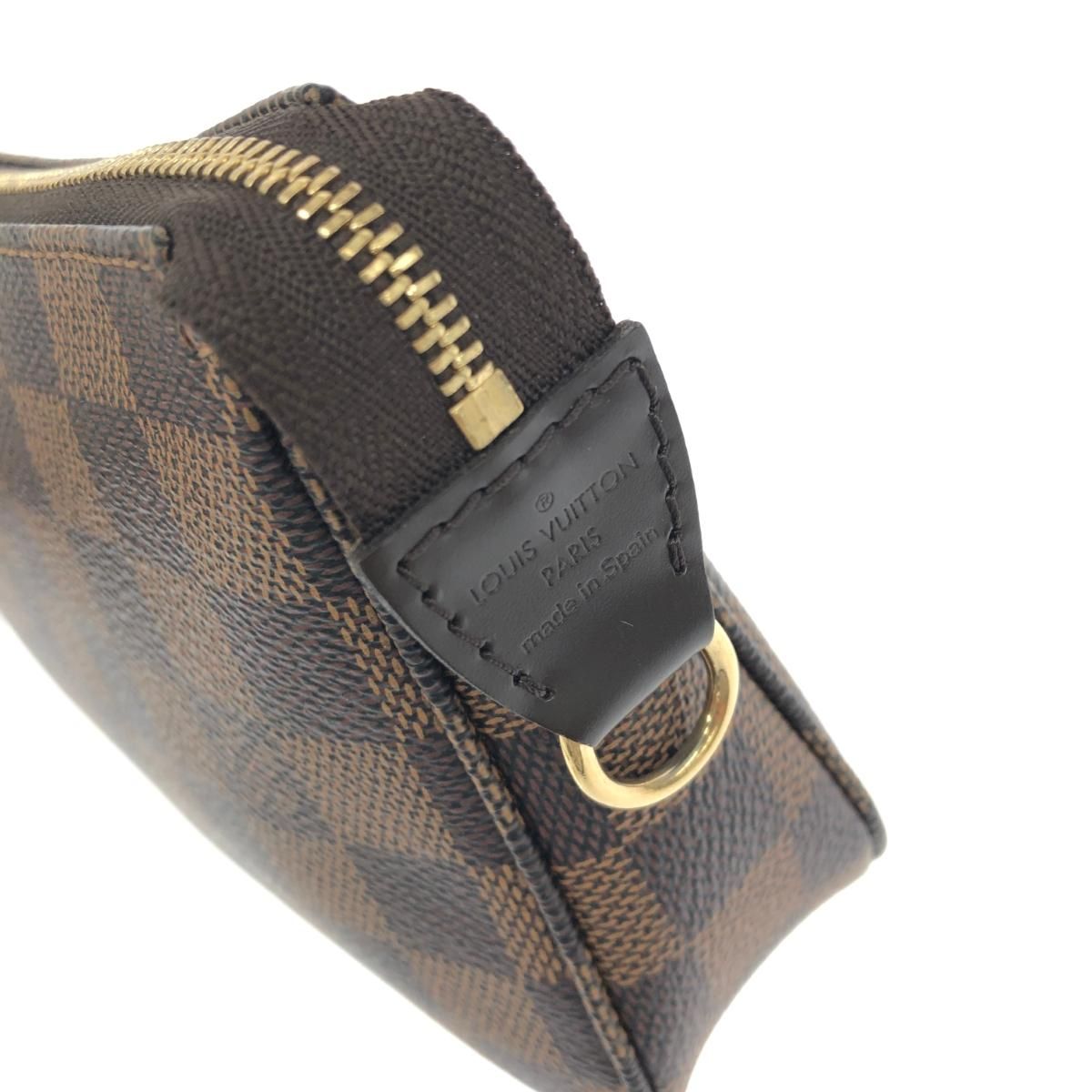ルイヴィトン ダミエポーチ ブラウン 中古・古着通販】LOUIS VUITTON (ルイ ヴィトン) アクセサリーポーチ