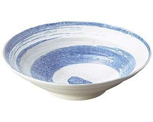 和食器 ワ244 058 白玉粉引青刷毛渦尺鉢