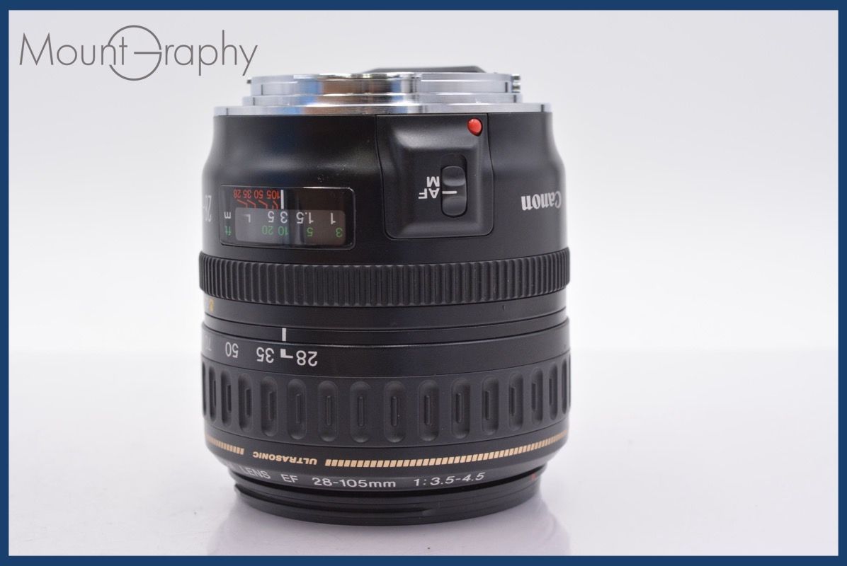 キヤノン Canon EF 28-105mm F3.5-4.5 USM 前後キャップ-レンズフィルター付 完動 同梱可 am361