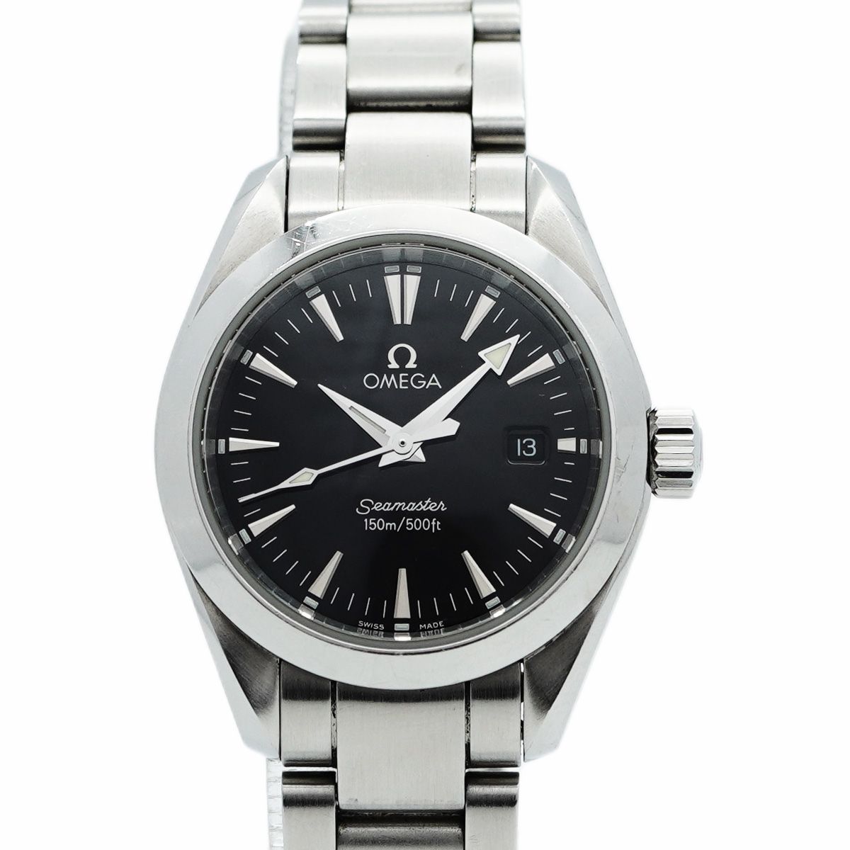 5wwm0198 オメガ シーマスター 2577.50 黒文字盤 腕時計 レディース