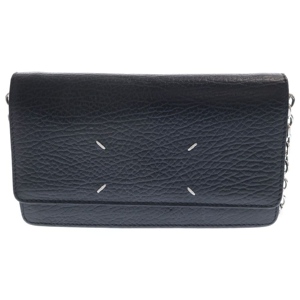 Maison Margiela 11 (メゾンマルジェラ11) 22SS LARGE CHAIN WALLET ラージ チェーン ウォレット レザーショルダーバッグ ブラック SA3UI0008P4455T